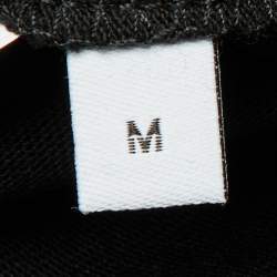 Pre Owned Loewe Black Cotton Anagram Embroidered Relaxed Fit T-Shirt M