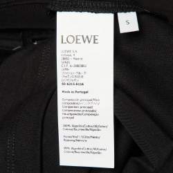 Pre Owned Loewe Black Cotton Anagram Embroidered Relaxed Fit T-Shirt S