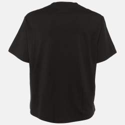 Pre Owned Loewe Black Cotton Anagram Embroidered Relaxed Fit T-Shirt XL