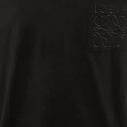 Pre Owned Loewe Black Cotton Anagram Embroidered Relaxed Fit T-Shirt L