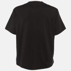 Pre Owned Loewe Black Cotton Anagram Embroidered Relaxed Fit T-Shirt L