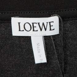 Pre Owned Loewe Black Cotton Anagram Pocket Relaxed Fit T-Shirt M