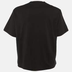 Pre Owned Loewe Black Cotton Anagram Pocket Relaxed Fit T-Shirt M