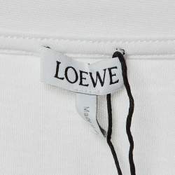 Pre Owned Loewe White Cotton Anagram Pocket Relaxed Fit T-Shirt M