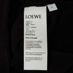 Pre Owned Loewe Black Anagram Embroidered Cotton Crew Neck T-Shirt S