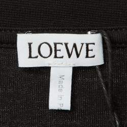 Pre Owned Loewe Black Anagram Embroidered Cotton Crew Neck T-Shirt S