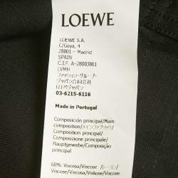 مملوكة مسبقًا Loewe x Paula's Ibiza Black Anagram Toile Bowling Negro Shirt M