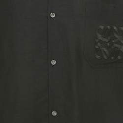 مملوكة مسبقًا Loewe x Paula's Ibiza Black Anagram Toile Bowling Negro Shirt M