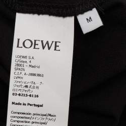 مملوكة مسبقًا Loewe Black Cotton Anagram Fake Pocket T-Shirt M