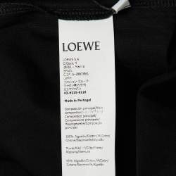 مملوكة مسبقًا قميص لووي أسود قطن شارة نيون مُطرّز كبير جدًا