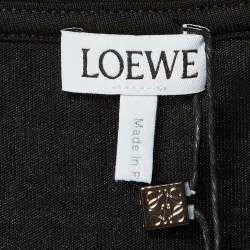 Pre Owned قميص لووي أسود قطن جيب وهمي بشعار أناغرام صغير