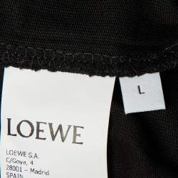 مملوكة مسبقًا Loewe Black Cotton Anagram Fake Pocket T-Shirt L