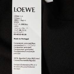 مملوكة مسبقًا Loewe Black Cotton Anagram Fake Pocket T-Shirt L