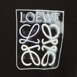 مملوكة مسبقًا Loewe Black Cotton Anagram Fake Pocket T-Shirt L