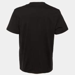 Pre Owned قميص لويفي أسود أناجرام تطريز مريح قطن كبير