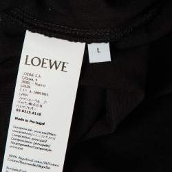 مملوكة مسبقًا Loewe Black Cotton Anagram Embroidered Regular Fit T-Shirt L