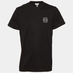 مملوكة مسبقًا Loewe Black Cotton Anagram Embroidered Regular Fit T-Shirt S