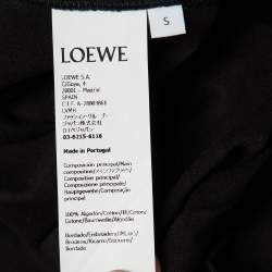 مملوكة مسبقًا Loewe Black Cotton Anagram Embroidered Regular Fit T-Shirt S