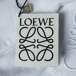 Pre Owned Loewe White Cotton Anagram Pocket Relaxed Fit T-Shirt L