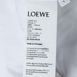 Pre Owned Loewe White Cotton Anagram Pocket Relaxed Fit T-Shirt L