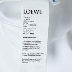 مملوكة مسبقًا Loewe White Cotton Anagram Pocket Relaxed Fit T-Shirt XL