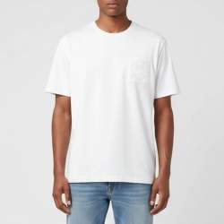 مملوكة مسبقًا Loewe White Cotton Anagram Pocket Relaxed Fit T-Shirt XL