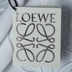 Pre Owned Loewe White Cotton Anagram Pocket Relaxed Fit T-Shirt XS