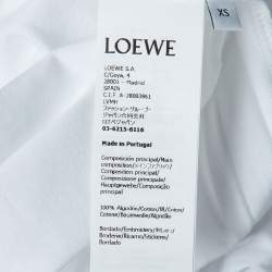 Pre Owned Loewe White Cotton Anagram Pocket Relaxed Fit T-Shirt XS