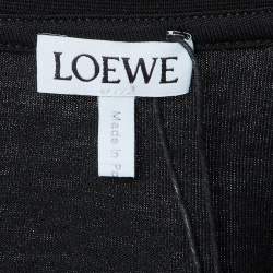 Pre Owned Loewe Black Anagram Embroidered Cotton Relaxed Fit T-Shirt XXL