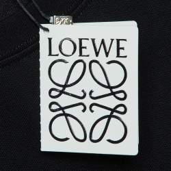 Pre Owned Loewe Black Anagram Embroidered Cotton Relaxed Fit T-Shirt XXL