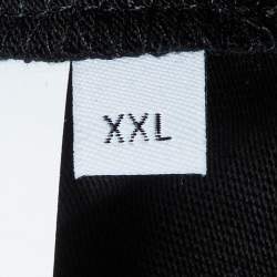 Pre Owned Loewe Black Anagram Embroidered Cotton Relaxed Fit T-Shirt XXL