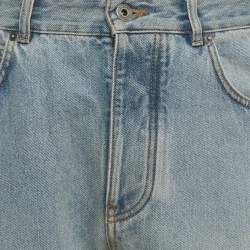 Pre Owned Loewe Light Blue Denim Straight Leg Jeans M/Waist 32" 