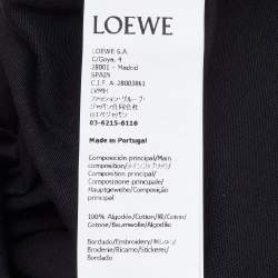 Pre Owned Loewe Black Cotton Anagram Pocket Relaxed Fit T-Shirt XL