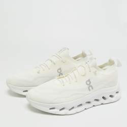 Pre Owned Loewe Cloudtilt Size 44 White Knit Fabric Low Top Sneakers