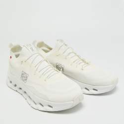 Pre Owned Loewe Cloudtilt Size 44 White Knit Fabric Low Top Sneakers