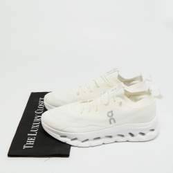 Pre Owned Loewe Cloudtilt Size 44 White Knit Fabric Low Top Sneakers