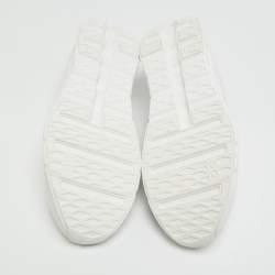 Pre Owned Loewe Cloudtilt Size 44 White Knit Fabric Low Top Sneakers