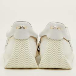 مملوكة مسبقًا Loewe Flow Runner 2.0 Size 42 White Nylon and Suede Low Top Sneakers