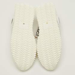 مملوكة مسبقًا Loewe Flow Runner 2.0 Size 42 White Nylon and Suede Low Top Sneakers