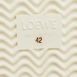 مملوكة مسبقًا Loewe Flow Runner 2.0 Size 42 White Nylon and Suede Low Top Sneakers