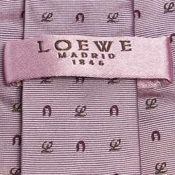 Loewe Pink Logo Silk Jacquard Tie