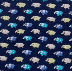 Loewe Blue Sheep Print Classic Silk Tie