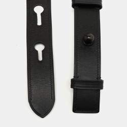 Pre Owned Loewe Black Leather Belt 90CM