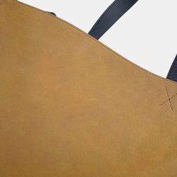 مملوكة مسبقًا حقيبة يد لويفي بني شامواه بزل فولد كبيرة جدا