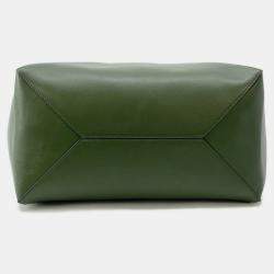 مملوكة مسبقًا Loewe Puzzle Fold Tote Green Leather XL Tote