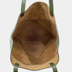 مملوكة مسبقًا Loewe Puzzle Fold Tote Green Leather XL Tote
