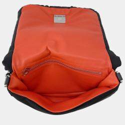 مملوكة مسبقًا حقيبة كتف ماسنجر منفوخة لويفي نايلون أسود