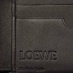 Pre Owned Loewe Anagram Embossed Blue Leather Bifold Wallet
