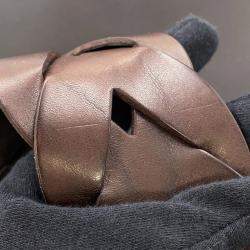 Pre Owned Loewe Pebble Bucket Bag Dark Brown Mellow Calf Leather Size Large