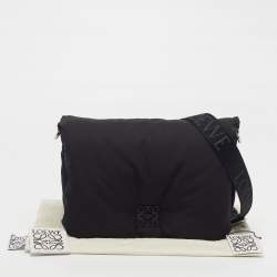 Pre Owned Loewe Goya Medium Puffer Nylon Messenger Bag